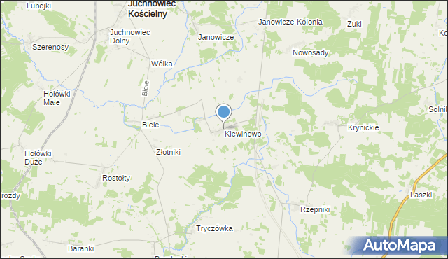 mapa Klewinowo, Klewinowo na mapie Targeo